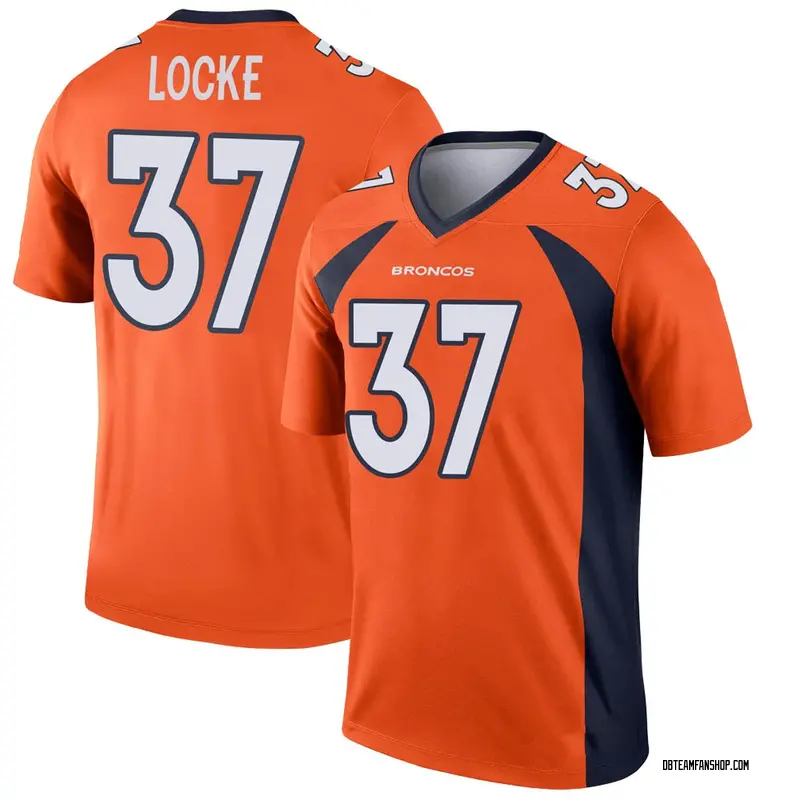 Men's P.J. Locke Denver Broncos Jersey - Orange Legend