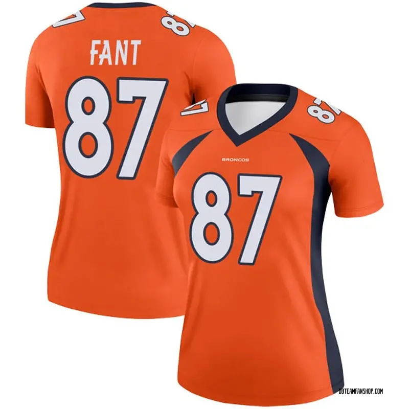 Women�s Noah Fant Denver Broncos Jersey Orange Legend