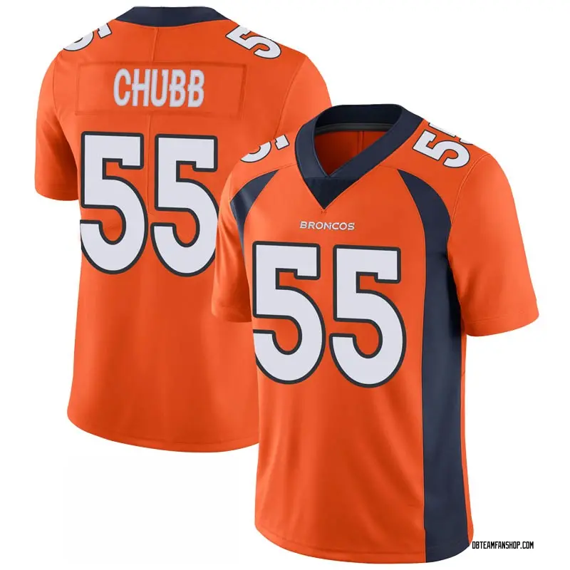Youth Bradley Chubb Denver Broncos 100th Vapor Jersey - Orange Limited