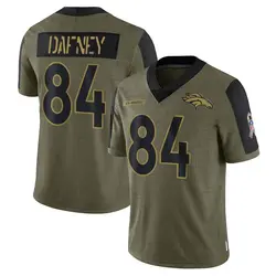 Youth Dominique Dafney Denver Broncos 2021 Salute To Service Jersey - Olive Limited